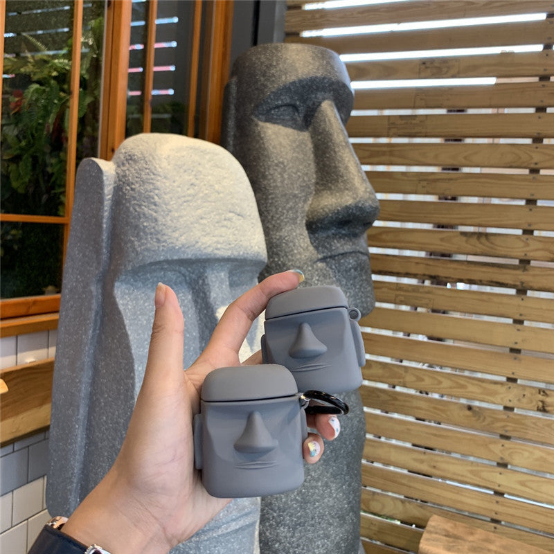 🗿 Moai Emoji AirPod Case